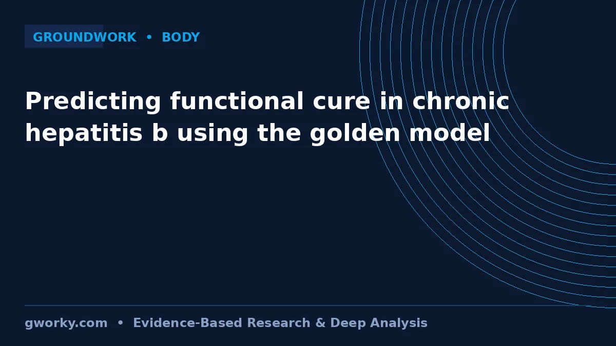 Predicting functional cure in chronic hepatitis b using the golden model