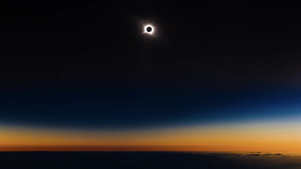 How to plan an aerial view of a solar eclipse